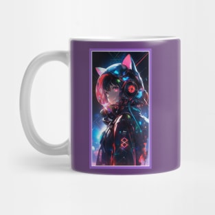 Anime Cute Cat Girl | Quality Anime Girl Artwork | Sci-Fi Manga Girl Anime Art Mug